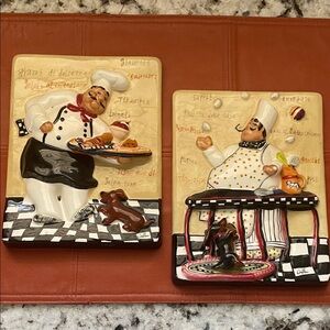 Dena Marie 3D Italian Chef Wall Plaques